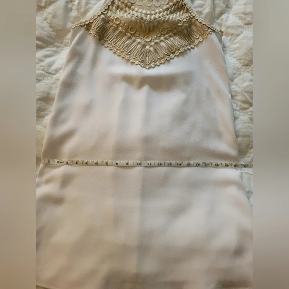 Lilly Pulitzer while and gold pearl soft shift dress, size 4 - Picture 7 of 14